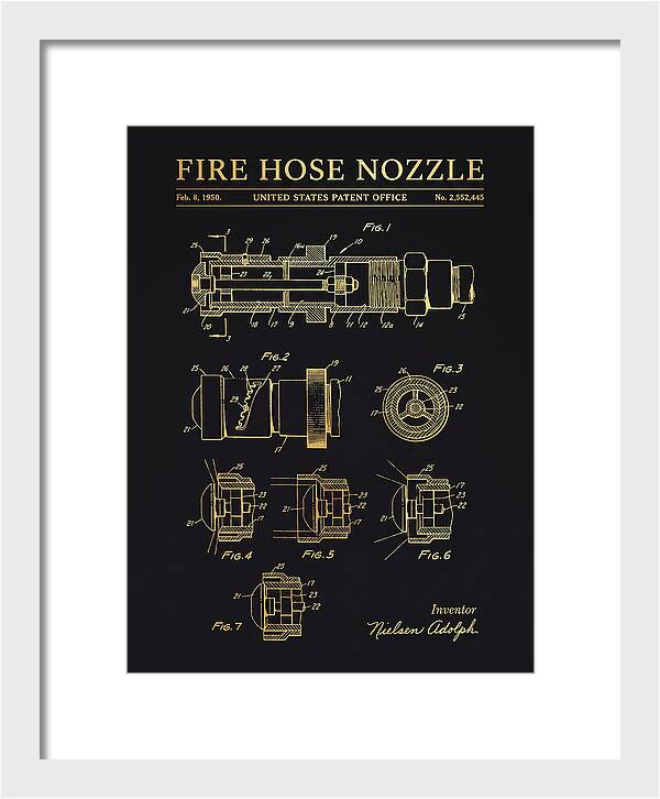 Fire Hose Nozzle Gold Patent Us2552445