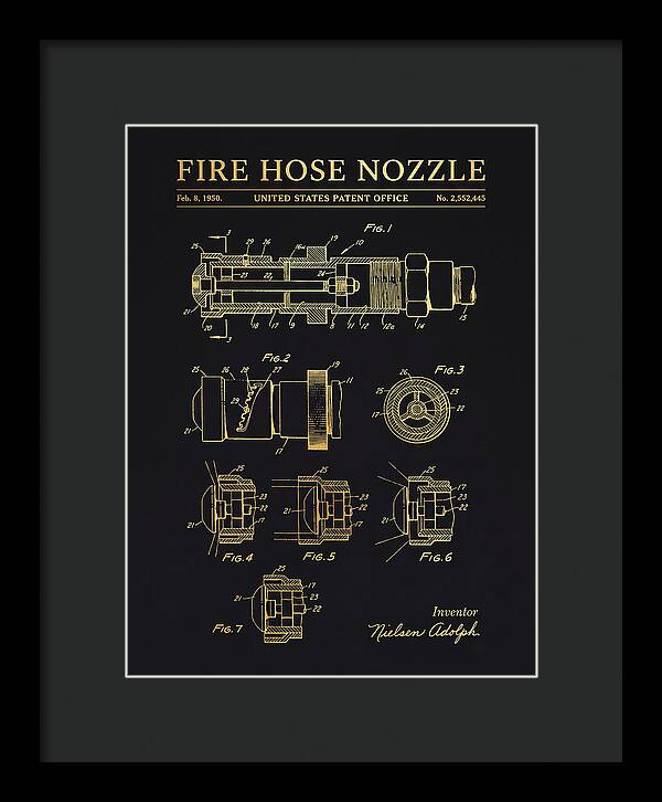 Fire Hose Nozzle Gold Patent Us2552445