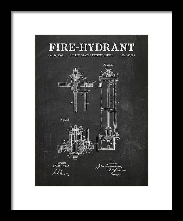 Fire Hydrant Chalkboard Patent Us990989