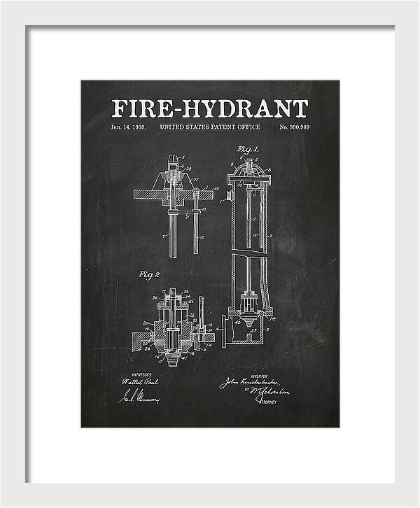 Fire Hydrant Chalkboard Patent Us990989