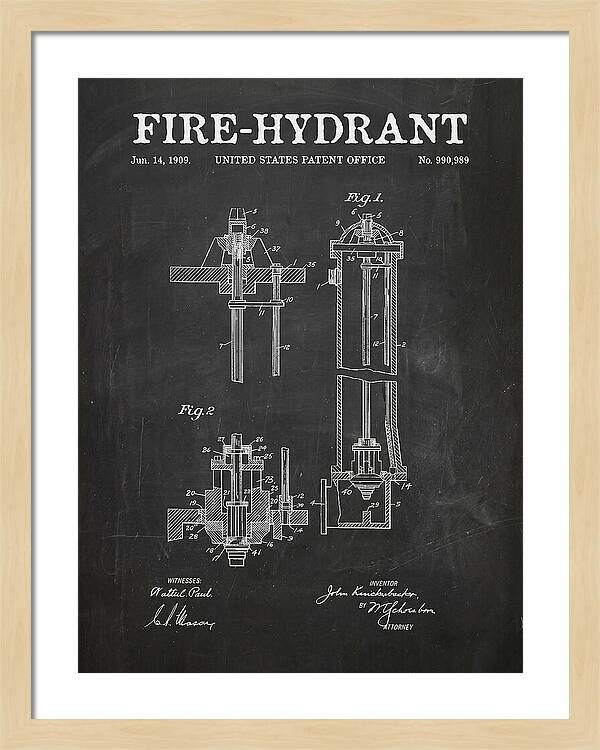 Fire Hydrant Chalkboard Patent Us990989