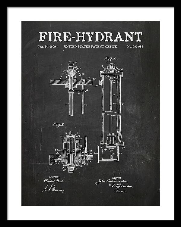 Fire Hydrant Chalkboard Patent Us990989