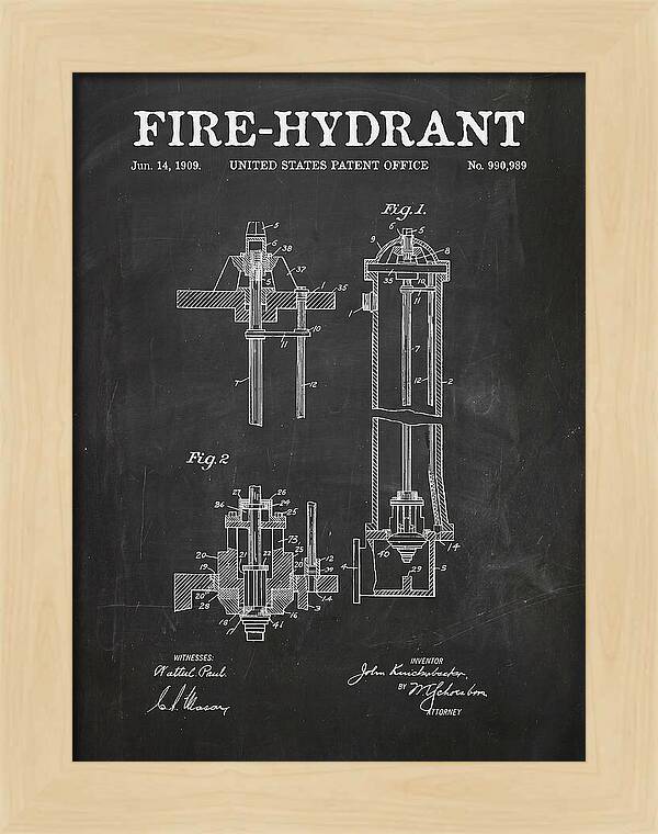 Fire Hydrant Chalkboard Patent Us990989