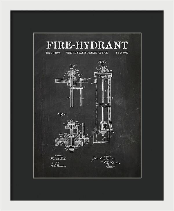 Fire Hydrant Chalkboard Patent Us990989