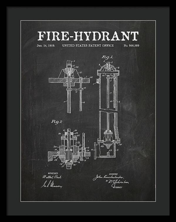 Fire Hydrant Chalkboard Patent Us990989