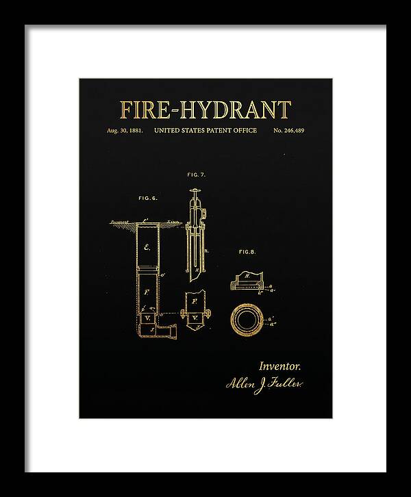 Fire Hydrant Gold Patent Us246489