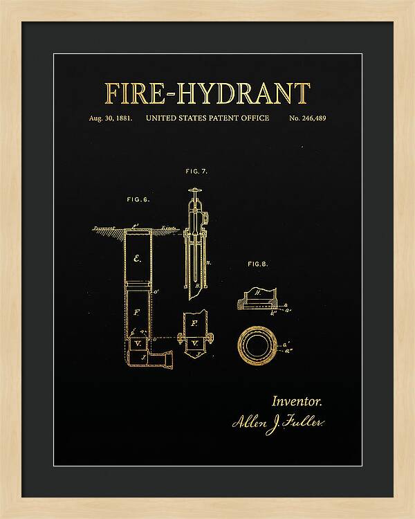 Fire Hydrant Gold Patent Us246489