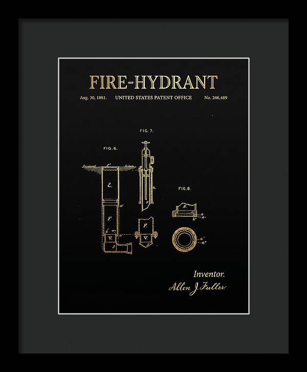 Fire Hydrant Gold Patent Us246489