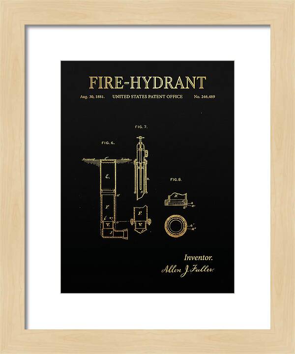 Fire Hydrant Gold Patent Us246489