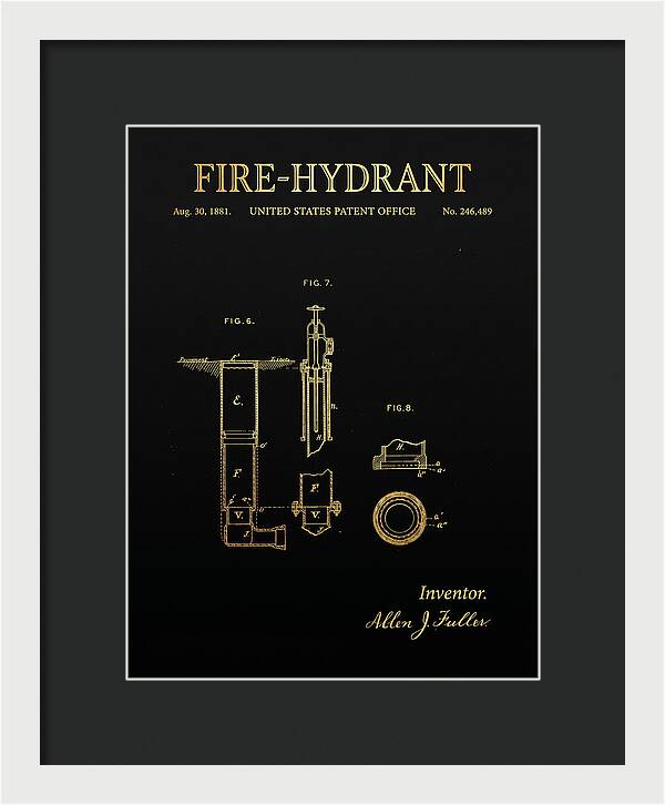 Fire Hydrant Gold Patent Us246489