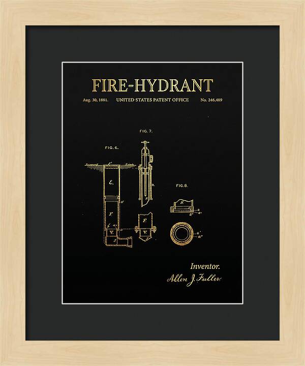 Fire Hydrant Gold Patent Us246489