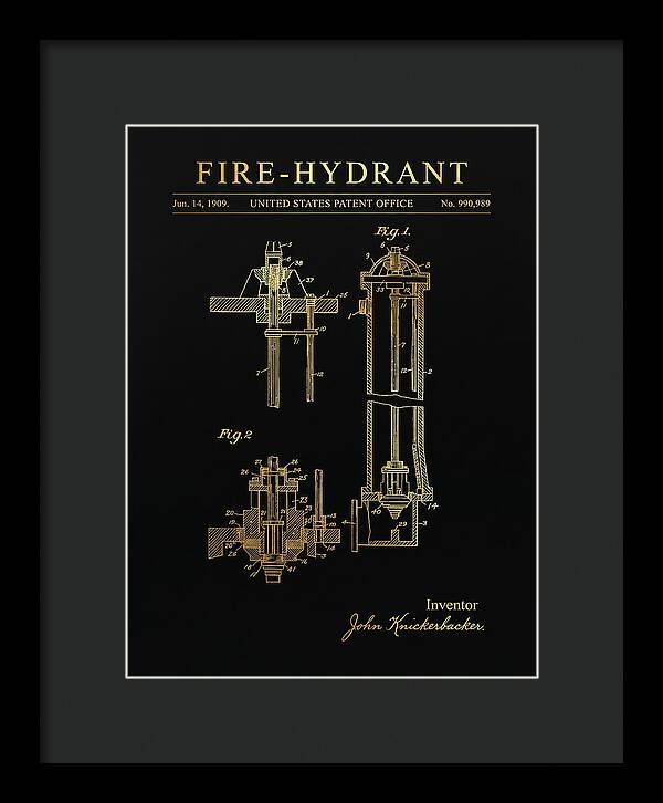 Fire Hydrant Gold Patent Us990989