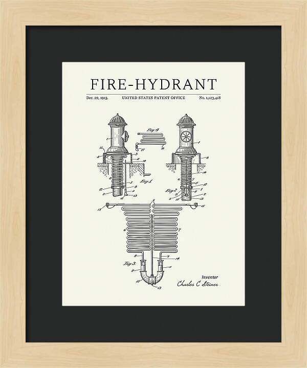 Fire Hydrant Minimalist Patent Us1123418