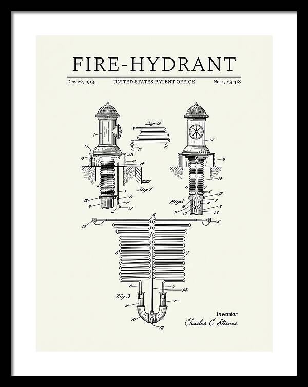 Fire Hydrant Minimalist Patent Us1123418