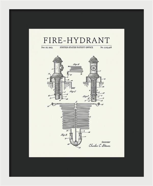 Fire Hydrant Minimalist Patent Us1123418