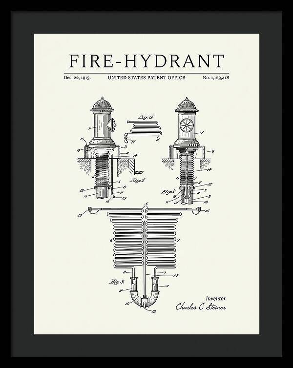 Fire Hydrant Minimalist Patent Us1123418