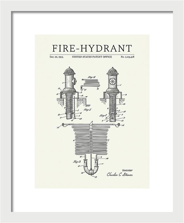 Fire Hydrant Minimalist Patent Us1123418