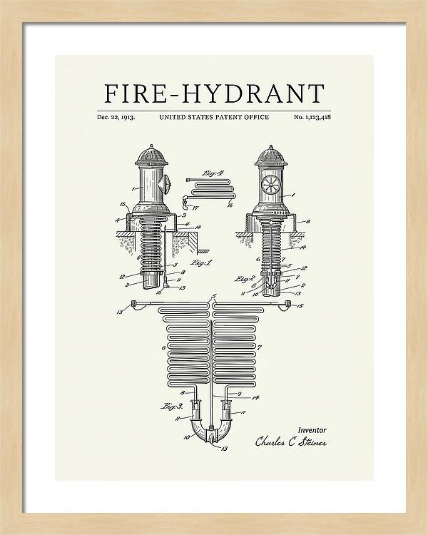 Fire Hydrant Minimalist Patent Us1123418
