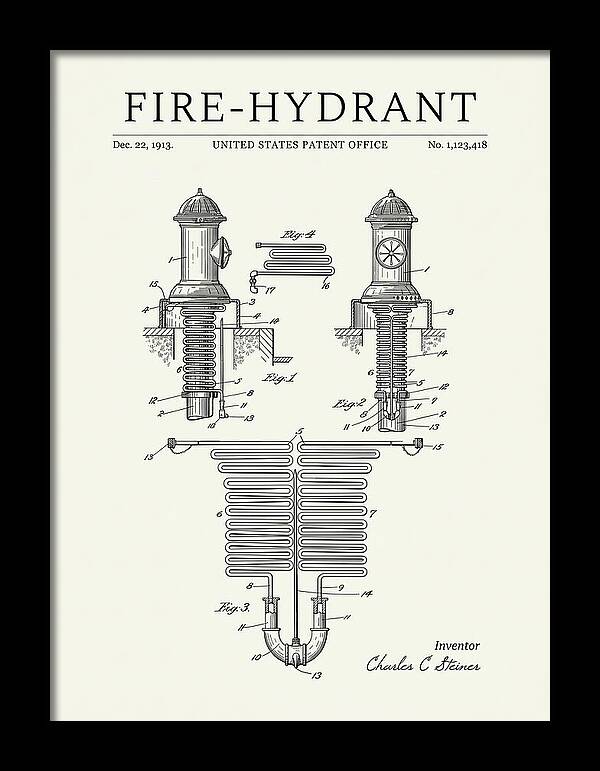 Fire Hydrant Minimalist Patent Us1123418
