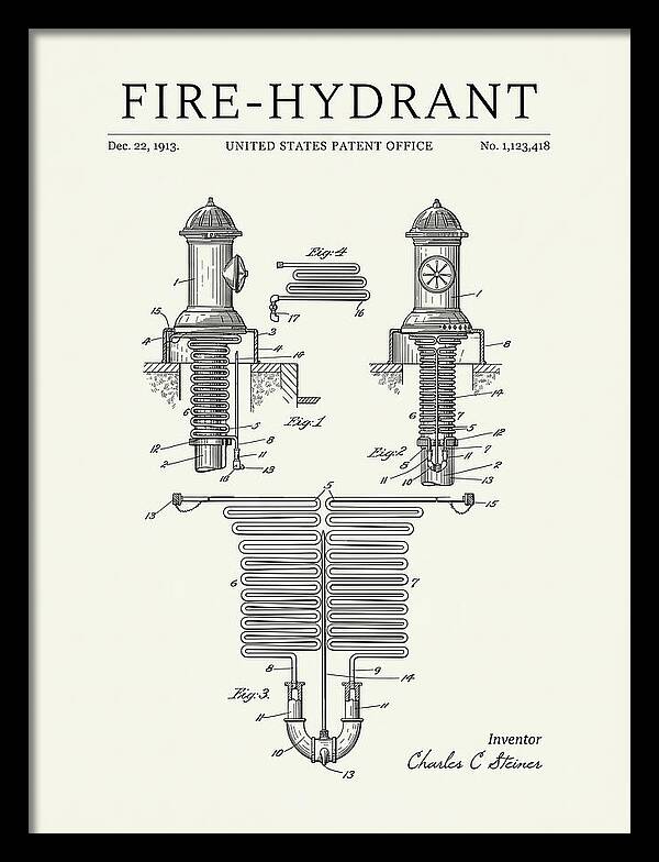 Fire Hydrant Minimalist Patent Us1123418