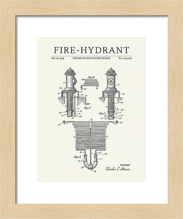 Fire Hydrant Minimalist Patent Us1123418