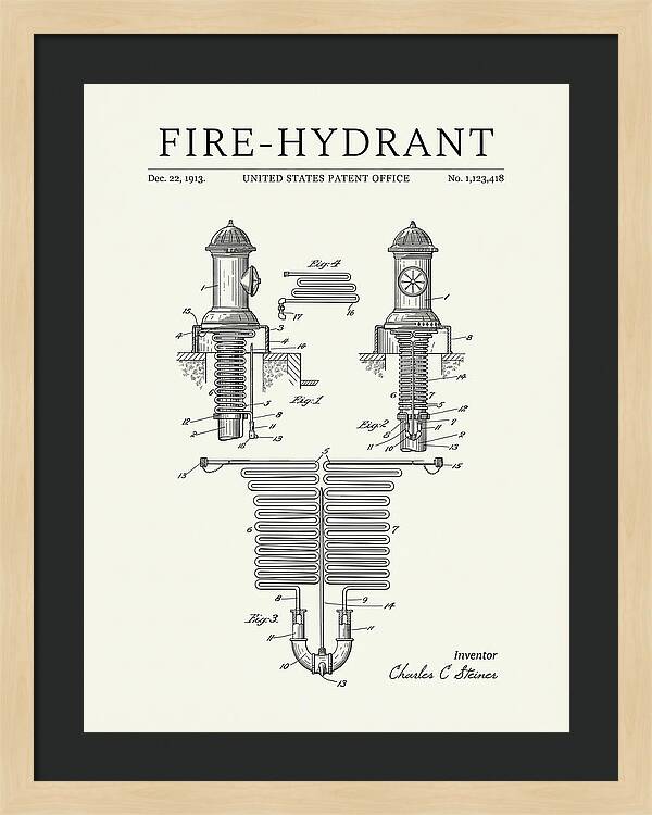 Fire Hydrant Minimalist Patent Us1123418