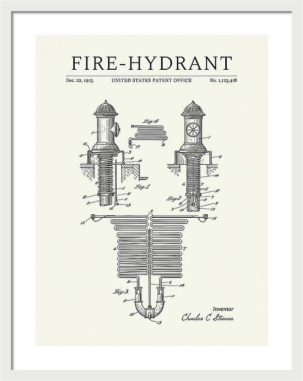 Fire Hydrant Minimalist Patent Us1123418