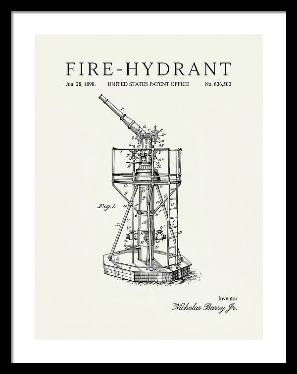 Fire Hydrant Minimalist Patent Us606500