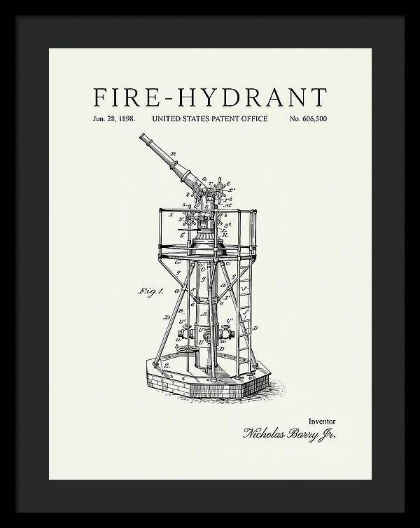 Fire Hydrant Minimalist Patent Us606500