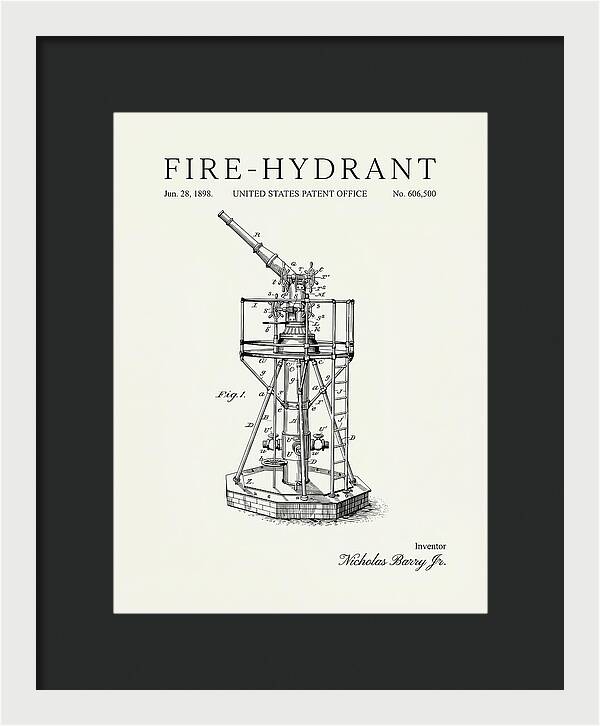 Fire Hydrant Minimalist Patent Us606500