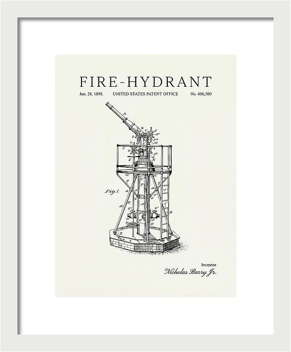 Fire Hydrant Minimalist Patent Us606500