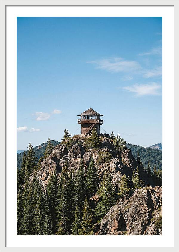 Fire Lookout Tower Above The Forest