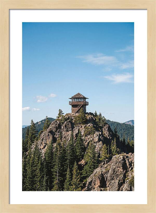 Fire Lookout Tower Above The Forest