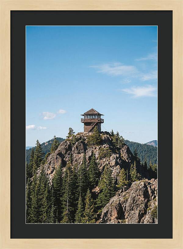 Fire Lookout Tower Above The Forest