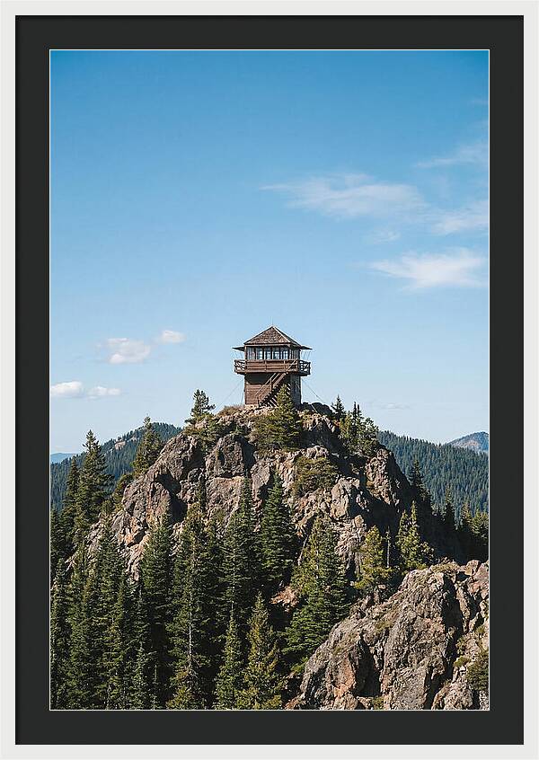 Fire Lookout Tower Above The Forest
