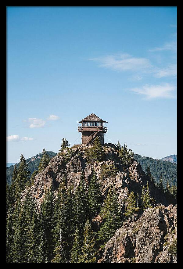 Fire Lookout Tower Above The Forest
