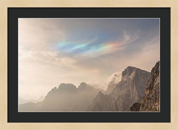 Fire Rainbow Over Majestic Mountains