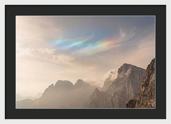 Fire Rainbow Over Majestic Mountains