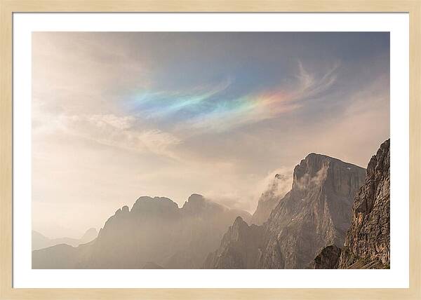 Fire Rainbow Over Majestic Mountains