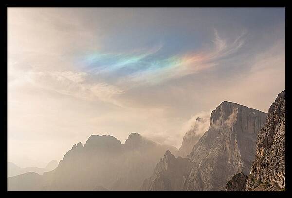 Fire Rainbow Over Majestic Mountains