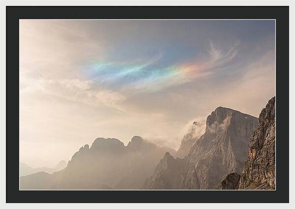 Fire Rainbow Over Majestic Mountains