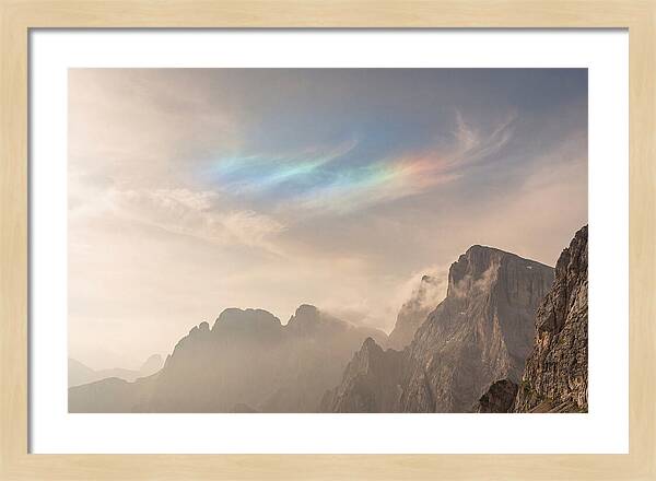 Fire Rainbow Over Majestic Mountains