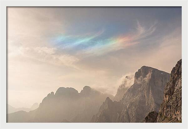Fire Rainbow Over Majestic Mountains