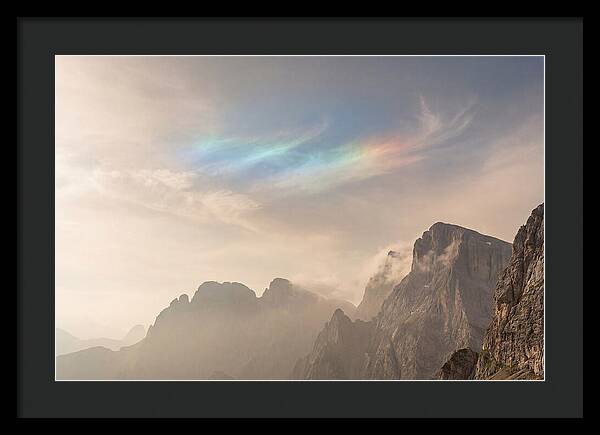 Fire Rainbow Over Majestic Mountains