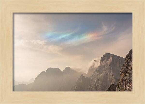 Fire Rainbow Over Majestic Mountains