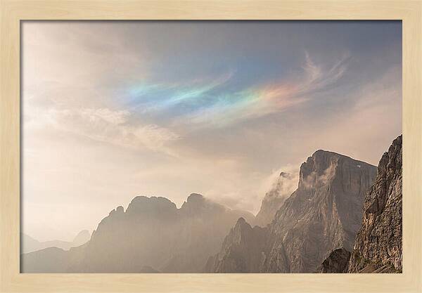 Fire Rainbow Over Majestic Mountains