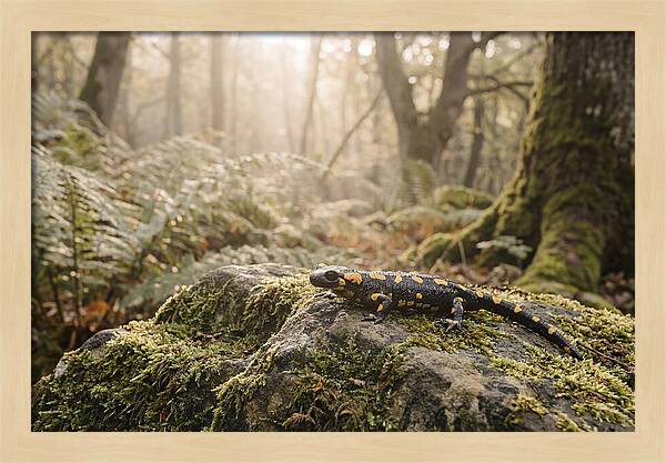 Fire Salamander In The Forest
