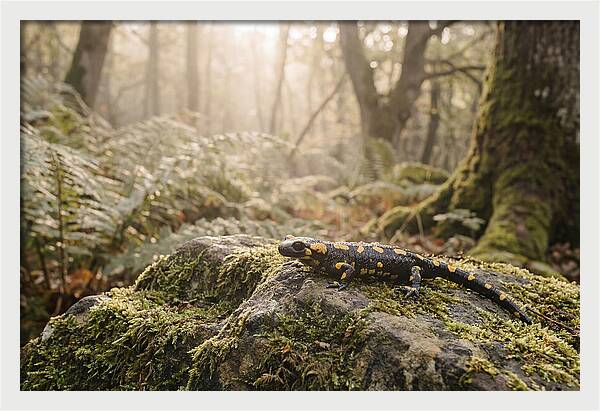 Fire Salamander In The Forest