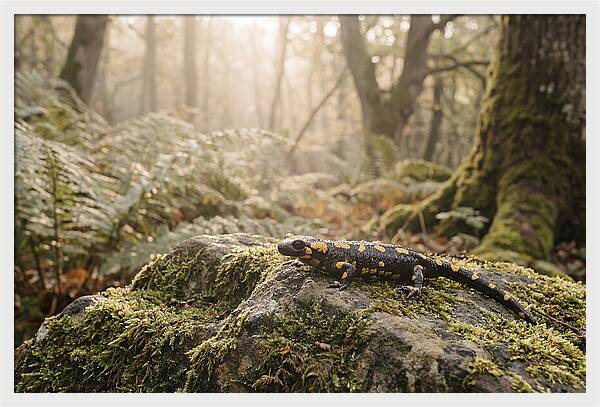 Fire Salamander In The Forest