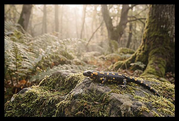 Fire Salamander In The Forest